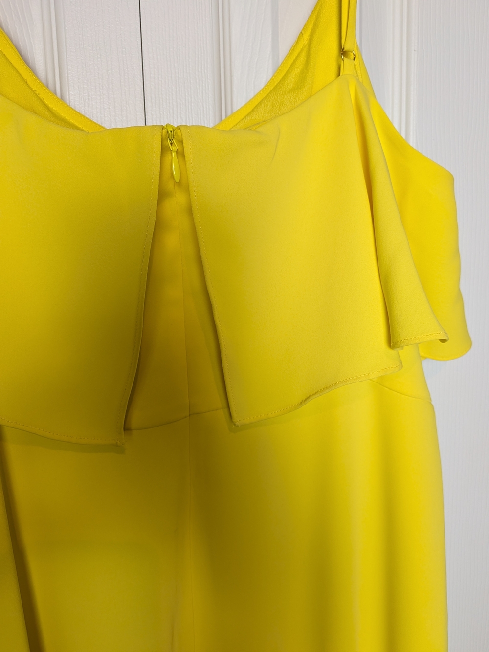 Trina Turk Bright Yellow Ruffle Midi Dress - Picture 6 of 8